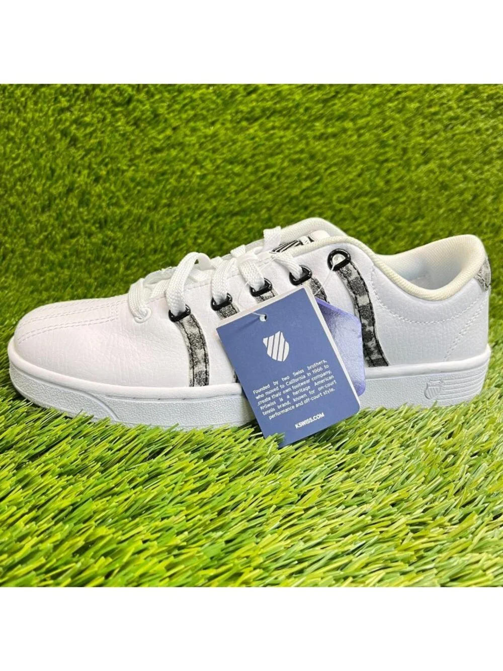 K-Swiss Court Pro II Leopard Womens Size 6.5 White Black Athletic Shoes Sneakers